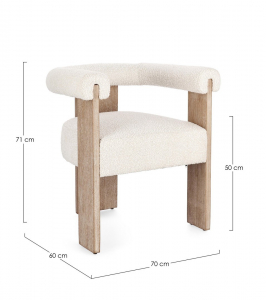 Кресло деревянное с обивкой Garden Relax Agape сосна, фанера, полиэстер натуральный Фото 2