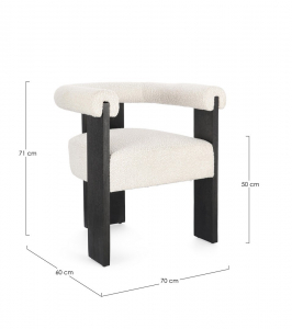 Кресло деревянное с обивкой Garden Relax Agape сосна, фанера, полиэстер черный, натуральный Фото 2