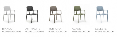 Комплект пластиковых кресел Nardi Bora Set 4 стеклопластик тортора Фото 3