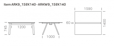 Стол ламинированный с каналом для протяжки проводов PEDRALI Arki-Table Desk сталь, ЛДСП белый Фото 2