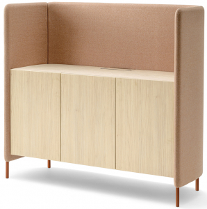 Комод с перегородкой PEDRALI Buddy Hub Sideboard алюминий, компакт-ламинат HPL, ЛДСП, ткань Фото 1