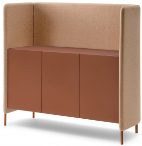 Комод с перегородкой PEDRALI Buddy Hub Sideboard алюминий, компакт-ламинат HPL, ЛДСП, ткань Фото 1