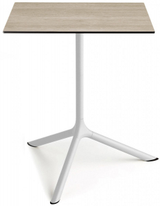 Стол ламинированный обеденный складной Scab Design Tripe Maxi Folding сталь, компакт-ламинат HPL белый, состаренный дуб тортора Фото 5