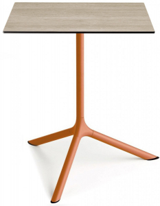 Стол ламинированный обеденный складной Scab Design Tripe Maxi Folding сталь, компакт-ламинат HPL терракотовый, состаренный дуб тортора Фото 5
