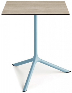 Стол ламинированный обеденный складной Scab Design Tripe Maxi Folding сталь, компакт-ламинат HPL голубой, состаренный дуб тортора Фото 5