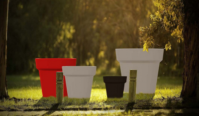 Кашпо пластиковое Arkema Pot L полиэтилен тортора Фото 5