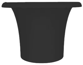 Кашпо пластиковое Arkema Tummy Vase полиэтилен антрацит Фото 1