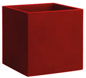 Кашпо пластиковое Arkema Iris Vase полиэтилен рубиновый Фото 1