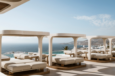 Лаунж-лежак двухместный Vondom Milos ироко, алюминий, ткань, полиуретан Фото 6