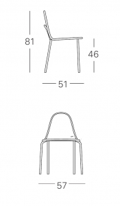 Стул металлический Scab Design Malvasia сталь тортора Фото 2