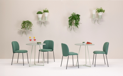 Ваза для цветов Scab Design Mimosa алюминий лен, зеленый шалфей Фото 8