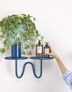 Подставка для цветов настенная Scab Design Mimosa сталь нефтяной синий Фото 8