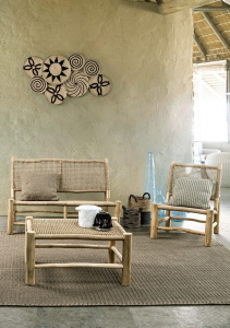 Лаунж-стул плетеный Garden Relax Lampok тик, искусственный ротанг Фото 6