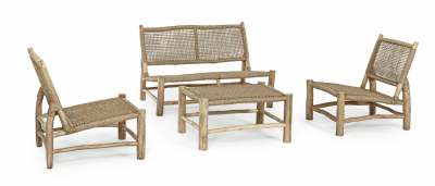 Диван плетеный Garden Relax Lampok тик, искусственный ротанг Фото 7