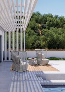 Кресло плетеное с подушками Garden Relax Kollar алюминий, роуп, олефин арктический Фото 8