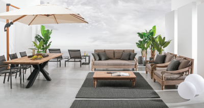 Столик металлический для шезлонга Garden Relax Konnor алюминий антрацит Фото 6
