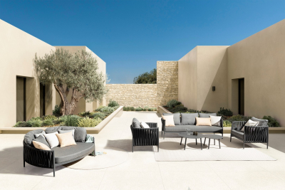 Комплект кофейных столиков Garden Relax Aminta алюминий антрацит Фото 4