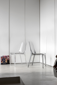 Стул прозрачный с подушкой Scab Design Vanity поликарбонат, полиэстер дымчатый, светло-серый Фото 9