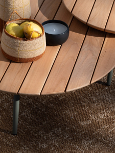 Комплект кофейных столиков Garden Relax Ivissa сталь, тик зеленый, натуральный Фото 5