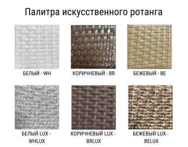 Стол плетеный журнальный ReeHouse Zoe алюминий, искусственный ротанг солома Фото 2