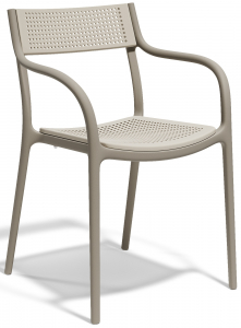 Кресло пластиковое Vondom Madison Dots полипропилен тортора, слоновая кость Фото 1
