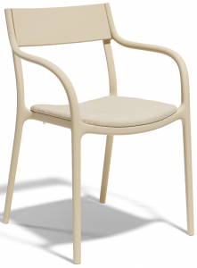 Кресло пластиковое с обивкой Vondom Madison Upholstered полипропилен, ткань кремовый Фото 1