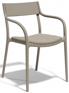 Кресло пластиковое с обивкой Vondom Madison Upholstered полипропилен, ткань тортора Фото 1