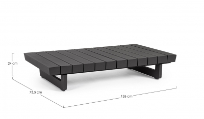 Столик металлический кофейный Garden Relax Infinity алюминий антрацит Фото 2