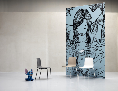 Стул пластиковый Scab Design Alice сталь, технополимер лен, тортора Фото 10