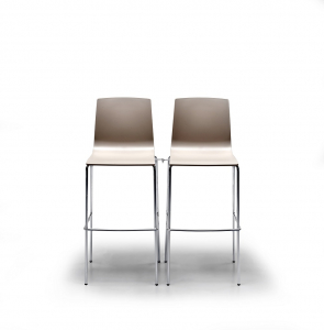 Стул барный пластиковый Scab Design Alice Barstool сталь, технополимер хром, тортора Фото 7
