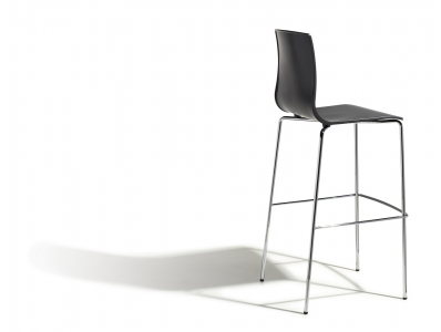 Стул барный пластиковый Scab Design Alice Barstool сталь, технополимер хром, антрацит Фото 5