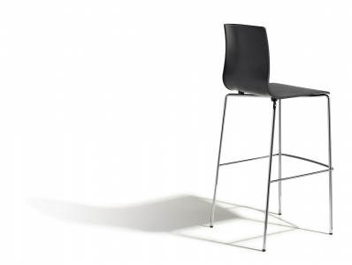 Стул барный пластиковый Scab Design Alice Barstool сталь, технополимер хром, антрацит Фото 6