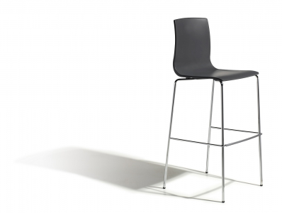 Стул барный пластиковый Scab Design Alice Barstool сталь, технополимер хром, антрацит Фото 7