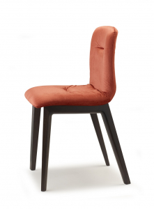 Стул с обивкой Scab Design Natural Alice Pop бук, технополимер, вельвет дымчатый бук, красный Фото 3