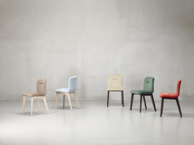 Стул с обивкой Scab Design Natural Alice Pop бук, технополимер, вельвет дымчатый бук, слоновая кость Фото 6