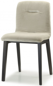 Стул с обивкой Scab Design Natural Alice Pop бук, технополимер, вельвет дымчатый бук, слоновая кость Фото 1