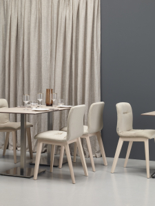 Стул с обивкой Scab Design Natural Alice Pop бук, технополимер, вельвет дымчатый бук, слоновая кость Фото 7