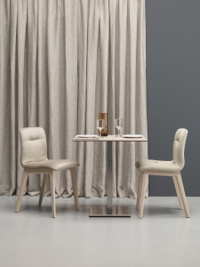 Стул с обивкой Scab Design Natural Alice Pop бук, технополимер, вельвет дымчатый бук, слоновая кость Фото 8