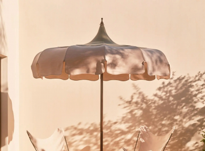 Зонт пляжный профессиональный Ø2.4 м Crema Lotus Pagoda алюминий, акрил Фото 6