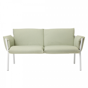 Диван плетеный с подушками Scab Design Brezza сталь, ткань sunbrella лен, светло-зеленый Фото 4