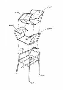 Кресло металлическое c подушками Scab Design Brezza сталь, ткань sunbrella тортора, розовый Фото 4