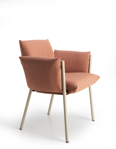 Кресло металлическое c подушками Scab Design Brezza сталь, ткань sunbrella тортора, розовый Фото 8