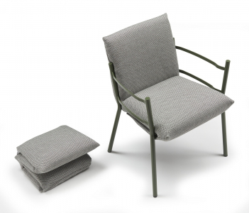 Кресло металлическое c подушками Scab Design Brezza сталь, ткань sunbrella тортора, розовый Фото 15