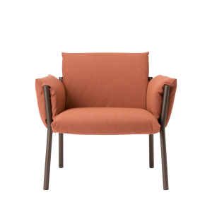 Кресло лаунж металлическое c подушками Scab Design Brezza Lounge сталь, ткань sunbrella мокко, розовый Фото 4