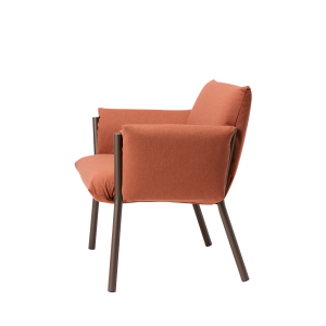 Кресло лаунж металлическое c подушками Scab Design Brezza Lounge сталь, ткань sunbrella мокко, розовый Фото 5
