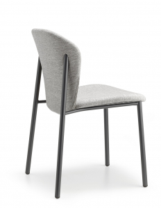 Стул с обивкой Scab Design Finn сталь, ткань антрацит, светло-серый Фото 6
