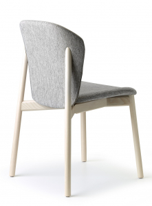 Стул деревянный с обивкой Scab Design Natural Finn ясень, ткань белый ясень, светло-серый Фото 6