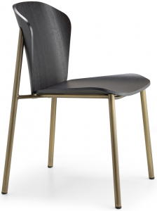 Стул деревянный Scab Design Finn Metal Wood сталь, ясень винтажная бронза, черный ясень Фото 1