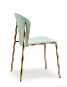 Стул деревянный Scab Design Finn Metal Wood сталь, бук матовое золото, бук матовый аквамарин Фото 5