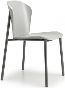 Стул деревянный Scab Design Finn Metal Wood сталь, бук антрацит, матовый серый бук Фото 1